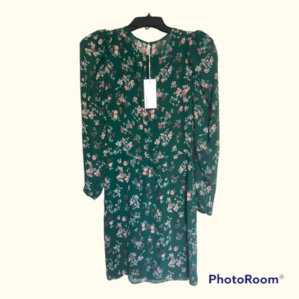 NWT reformation Juni long sleeve bodycon floral mini dress size 4 - Picture 3 of 4